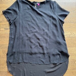VINCE CAMUTO longer back chiffon short sleeve blouse shirt XL